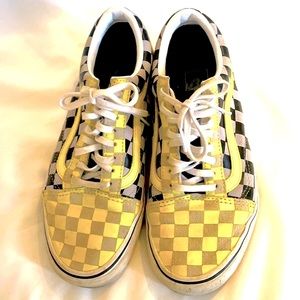 Vans Old Skool Checkerboard Sneakers men size 7.0 & women 8.5